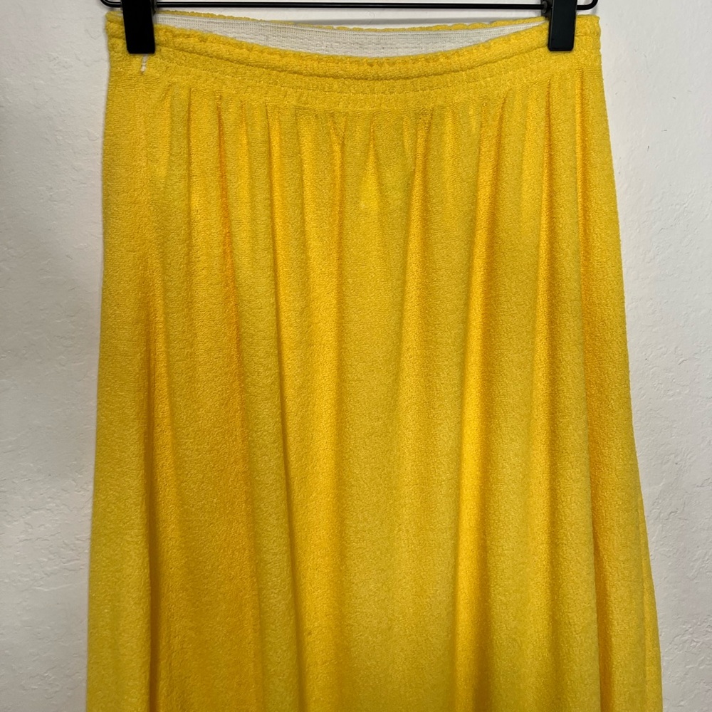 Vintage Rutledge Yellow Button Front Maxi Towel Dress Skirt Coverup - Picture 7 of 11